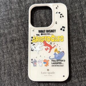 Kate Spade Aristocats iPhone 14 Pro Case - Cream and Multicolor